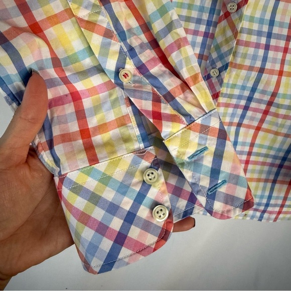 Talbots Sz:1X Multicolor Pastel
Plaid Long Sleeve Blouse Shirt Top - Picture 5 of 13